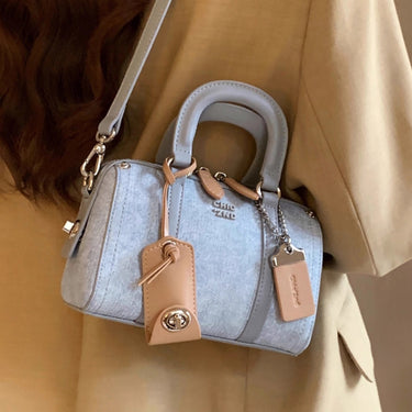 Platinum Blue Sea Pillow Bag – Elegant Crossbody & Handbag for Effortless Chic